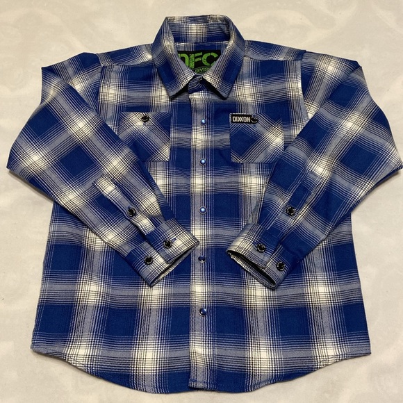 Dixxon DFC Youth Division Boys Blues Whites Size Small Flannel - Picture 1 of 11